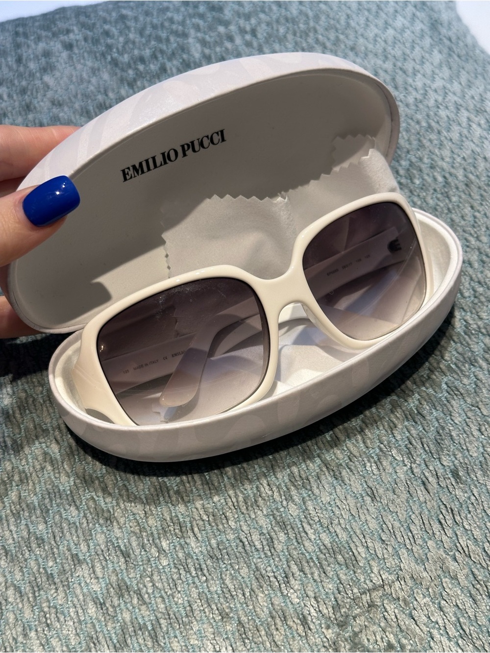 Vintage pucci white sunglasses with original case